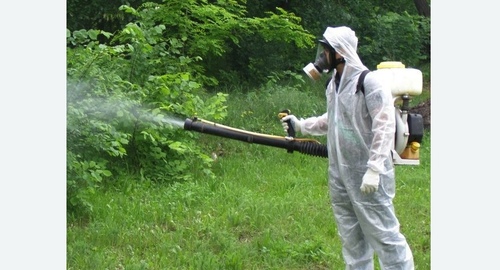 Дезинфекция территории от клещей. Будённовск